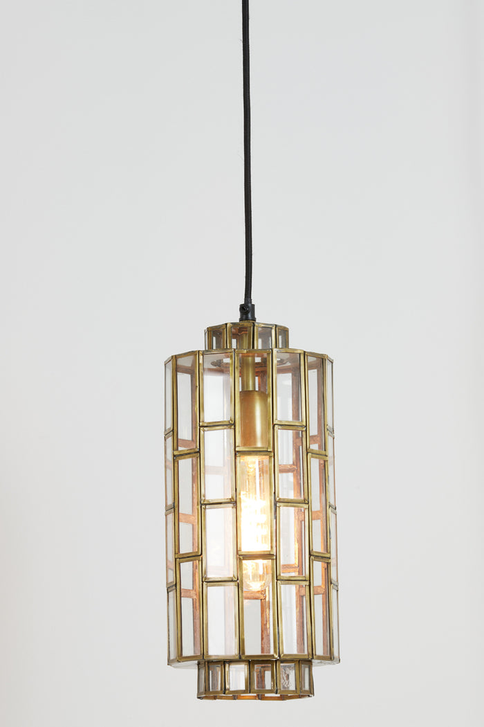 Light&living Hanglamp Ø15x31 cm SØSTRENE antiek brons+glas