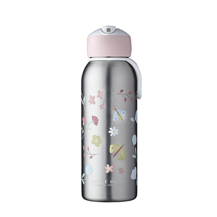 Isoleerfles flip-up Campus 350 ml - Flowers & butterflies