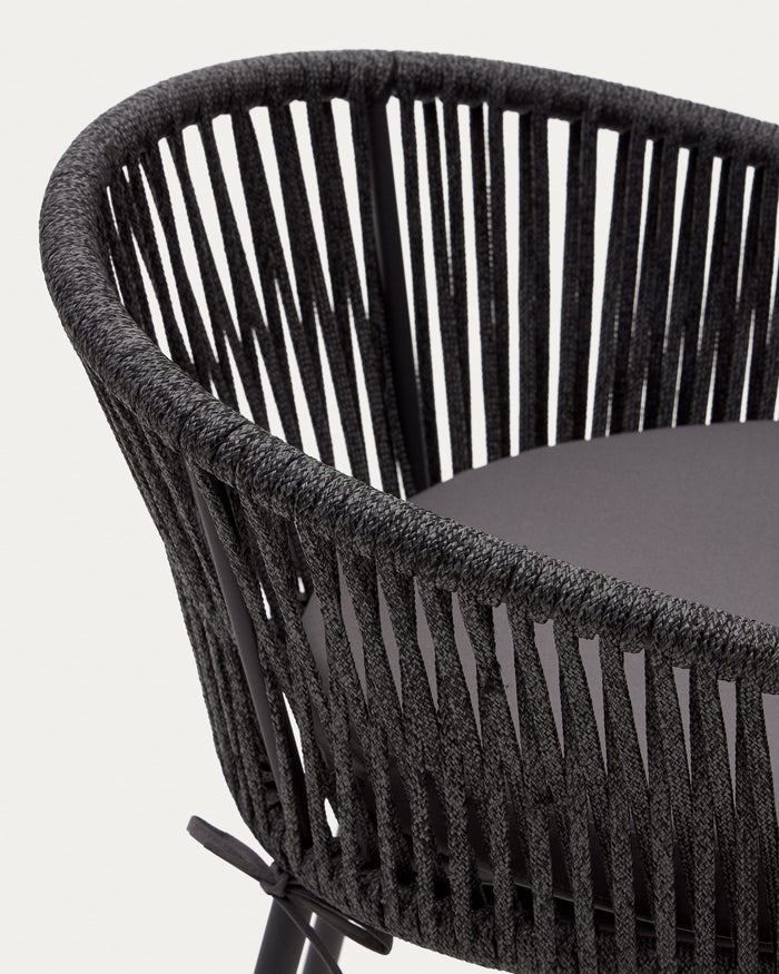 Kave Home - Yanet touwkruk in zwart 65 cm hoog