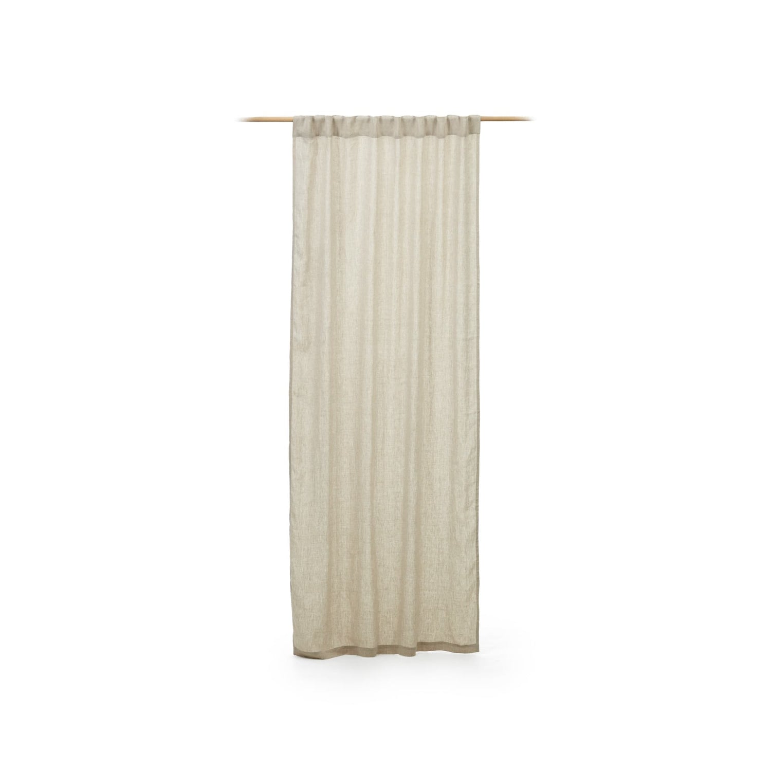 Kave Home - Gordijn Malavella 100% linnen beige 140 x 270 cm