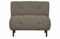 WOOOD Fauteuil Lloyd - Polyester - Donkerbruin Melange - 75x90x90