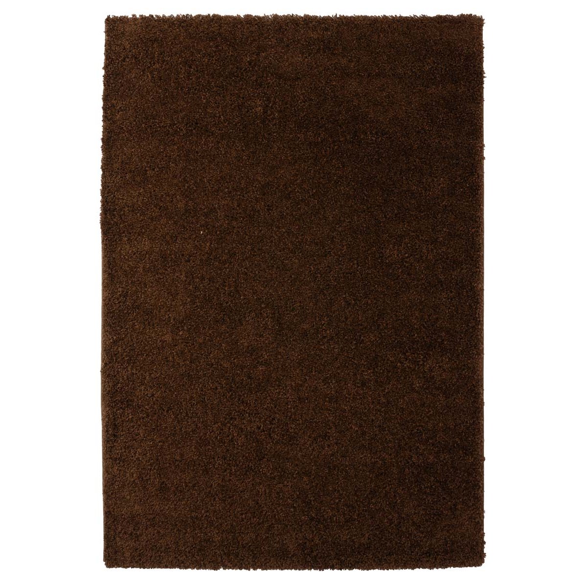Tapeso Hoogpolig vloerkleed shaggy Trend effen - bruin - 140x200 cm