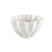 PTMD Merc White ceramic pot wavy ribbed low S