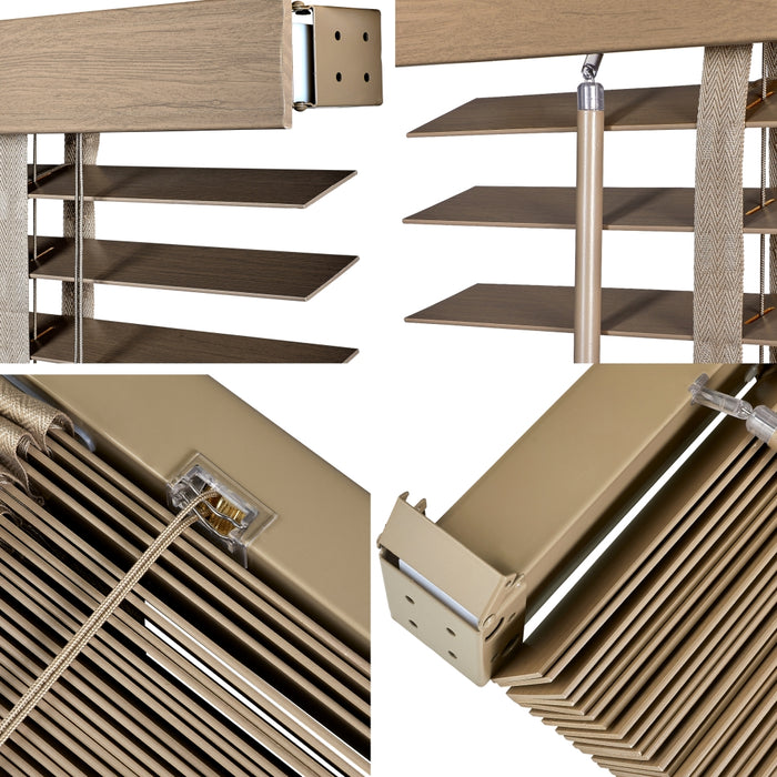 Jaloezie Hout Xx Cm - Taupe - Hout - 160x180x5cm (BxHxD)