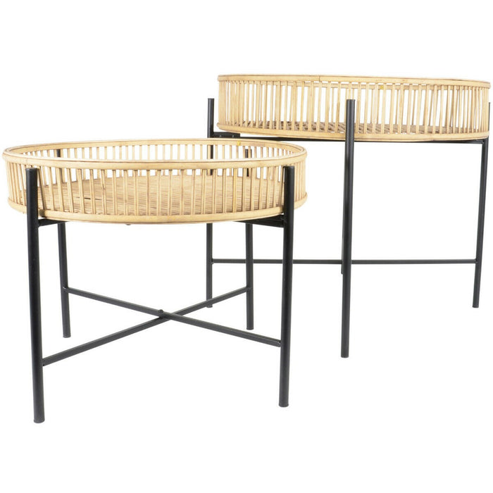 Lesli Living Bijzettafel Aiko Naturel - Set van twee