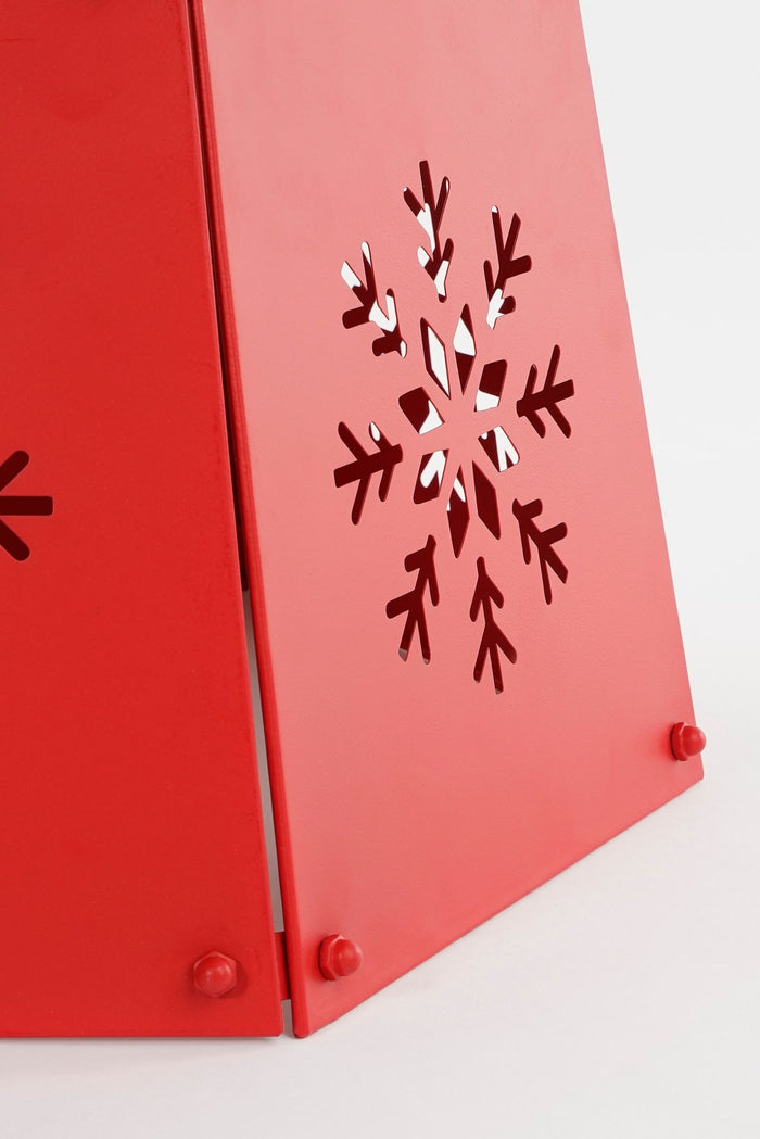House of Seasons Kerstboomrok - L50,5 x B41 x H26 cm - Metaal - Rood