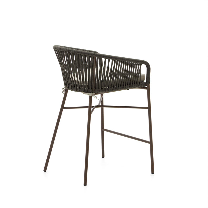 Kave Home - Yanet groen touw kruk hoogte 65 cm