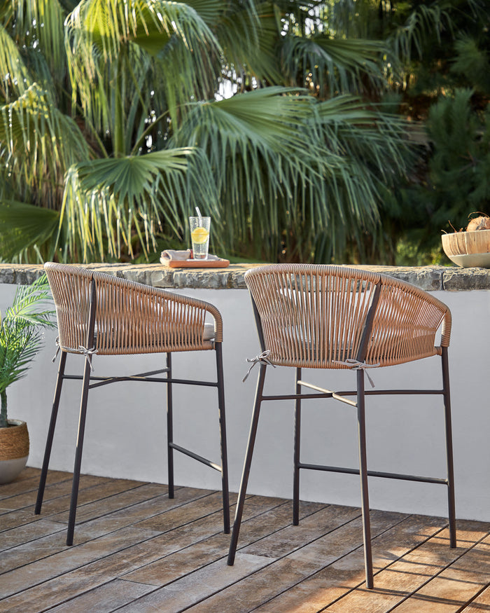 Kave Home - Yanet touwkruk in beige 80 cm hoog
