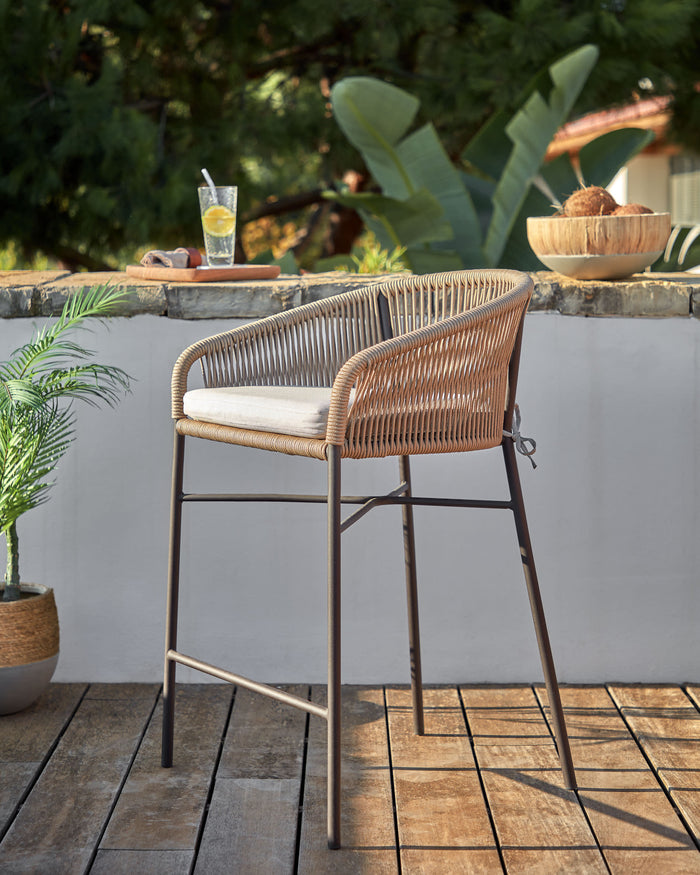 Kave Home - Yanet touwkruk in beige 80 cm hoog