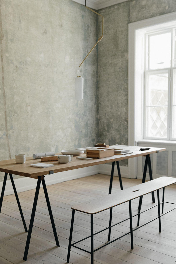 Frama Adam eetbank 160 eiken|zwart