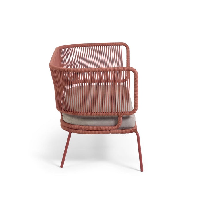 Kave Home - 2-zitsbank Nadin in terracotta touw en van gegalvaniseerd