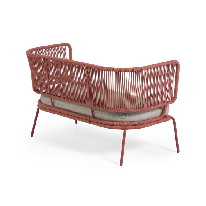 Kave Home - 2-zitsbank Nadin in terracotta touw en van gegalvaniseerd