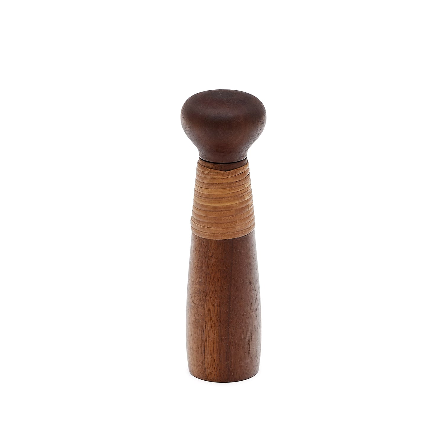 Kave Home - Pepermolen Sardis van FSC 100% acaciahout en rotan 22,9 cm