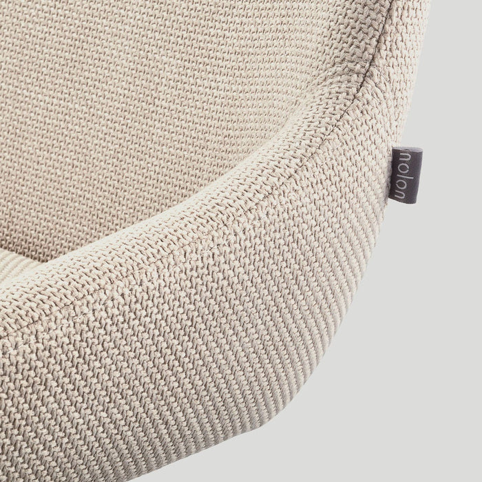 Nolon Nola-Isa Eetkamerstoel Beige - Draaibaar Wit Onderstel