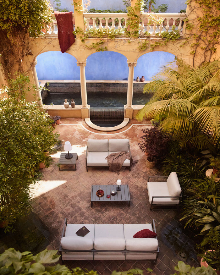 Kave Home - Comova salontafel voor buiten in groen aluminium 60 x 114