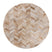 PTMD Joanne Beige cowhair patchwork carpet round L