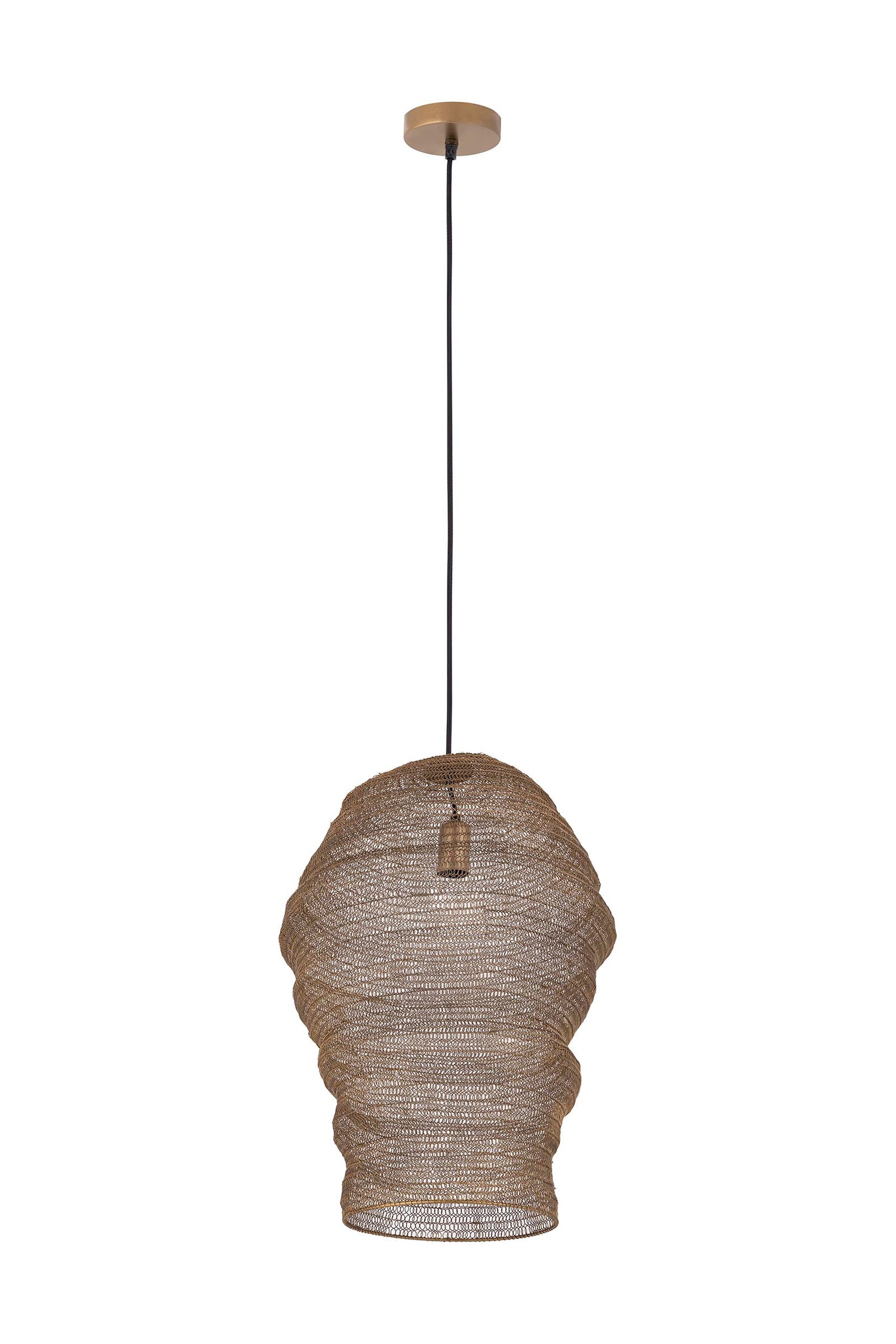 PTMD Miko Brass iron wired hanging lamp see through L
