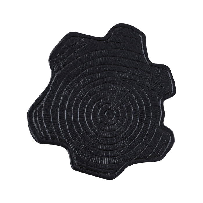 PTMD Fennah Black matt alu sidetable tree wood shape M