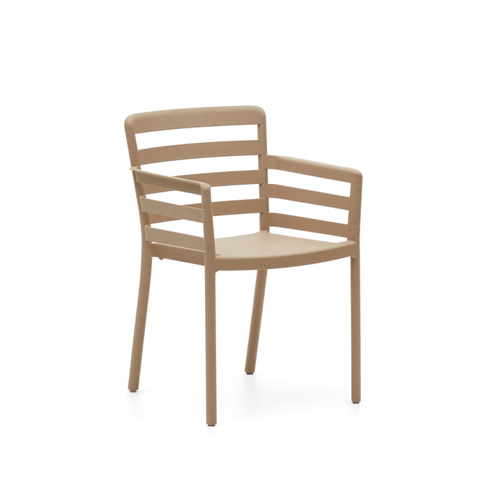Kave Home - Nariet tuinstoel van beige kunststof