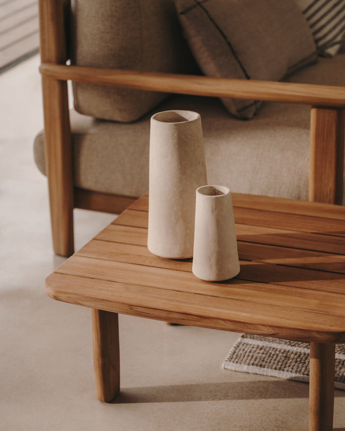 Kave Home - 3-zitsbank Tirant van FSC 100% massief teakhout 212 cm