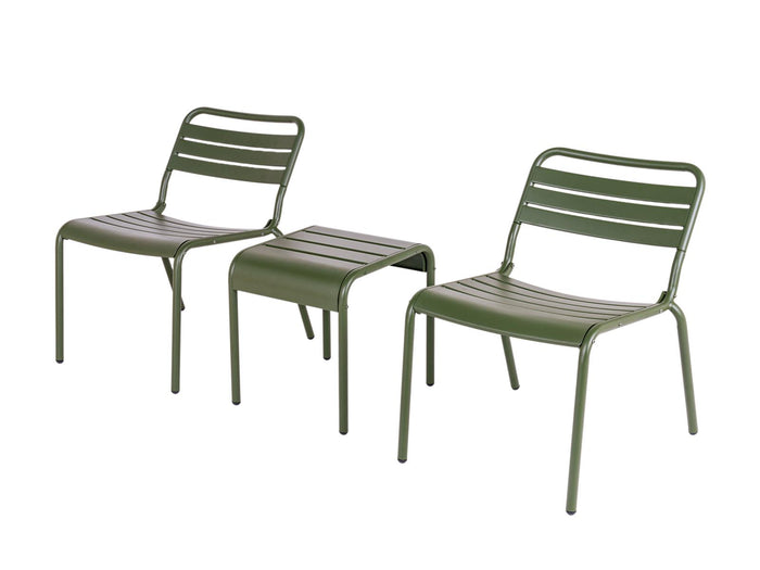 MaximaVida metalen bijzettafel krukje Max 45 cm olijfgroen