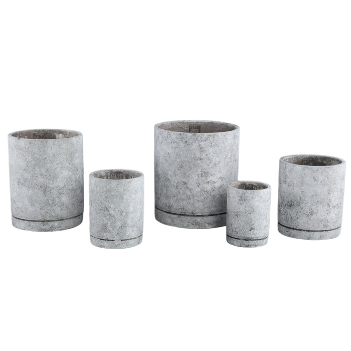 PTMD Vik Grey cement cylinder pot round L
