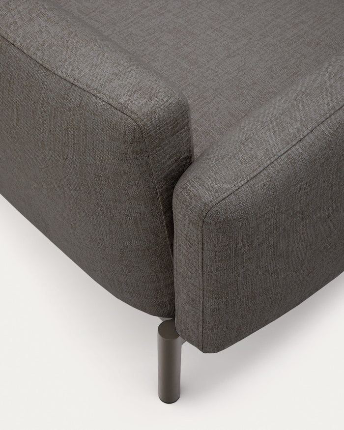 Kave Home - Sorells modulaire 5-zits buitenbank met grijze bekleding