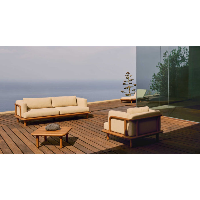 Kave Home - 3-zitsbank Turqueta van FSC 100% massief teakhout 230 cm