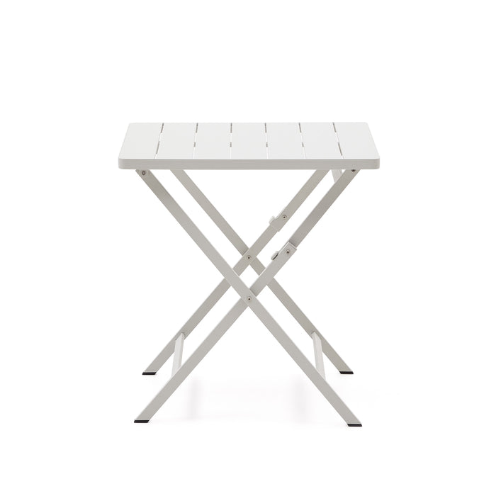 Kave Home - Torreta opvouwbare aluminium buitentafel met lichtgrijze