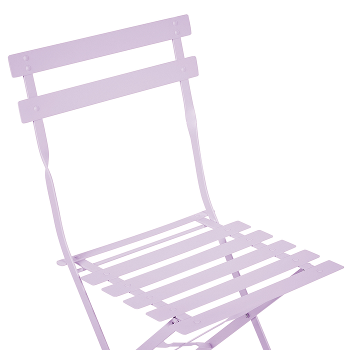 Beliani - FIORI - Bistroset voor 2 - Paars - Staal