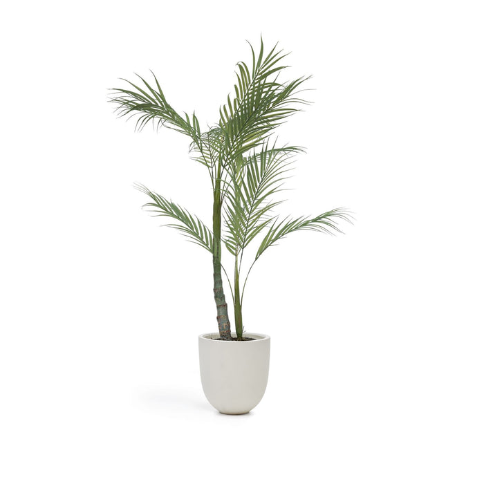 Kave Home - Kunstmatige palmboom met zwarte plantenpot 70 cm