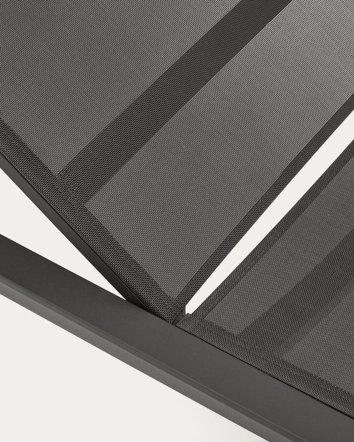 Kave Home - Canutells ligstoel van aluminium met donkergrijze