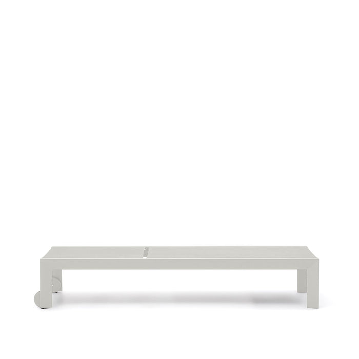 Kave Home - Canutells Aluminium Ligstoel met lichtgrijze afwerking