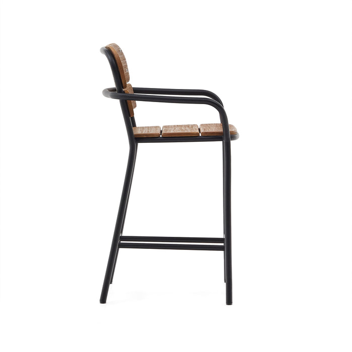 Kave Home - Algueret kruk van massief eucalyptushout met natuurlijke