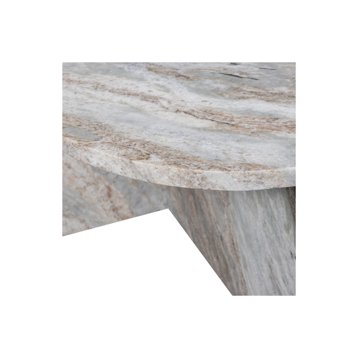 WOOOD Xhail Bijzettafel - Marmer - Naturel - 35x50x50