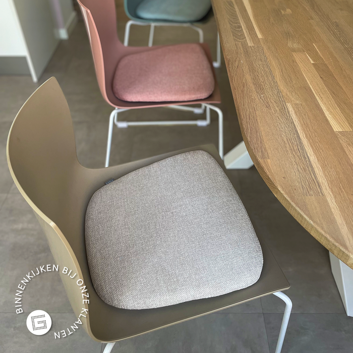 Nolon Fem Stoelkussen Bouclé Taupe