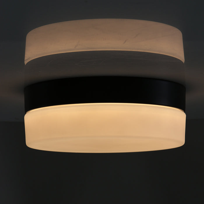 Steinhauer Plafondlamp Ikaro Ø 18 cm IP44 zwart