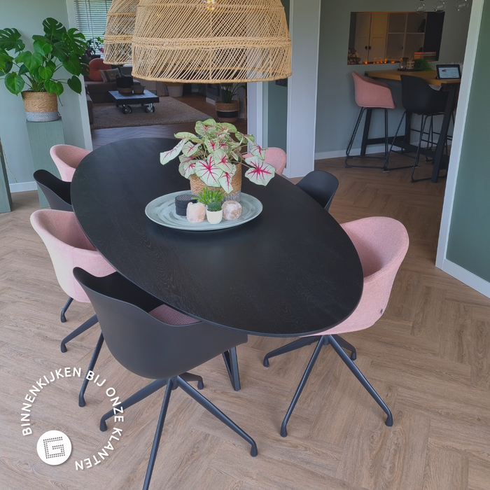 Nolon Nola-Otis Draaibare Eetkamerstoelen Set - Beige - Wit