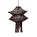 PTMD Milley Brown cotton macrame hanging lamp 2 layers
