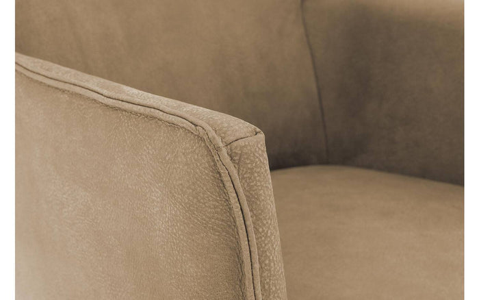 Goossens  Eetkamerstoel Leogang -  Leder met armleuning