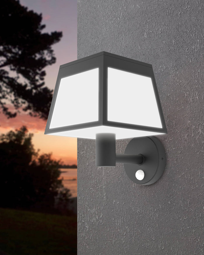 EGLO Altilia Solar Wandlamp - LED - 20 cm - Zwart|Wit