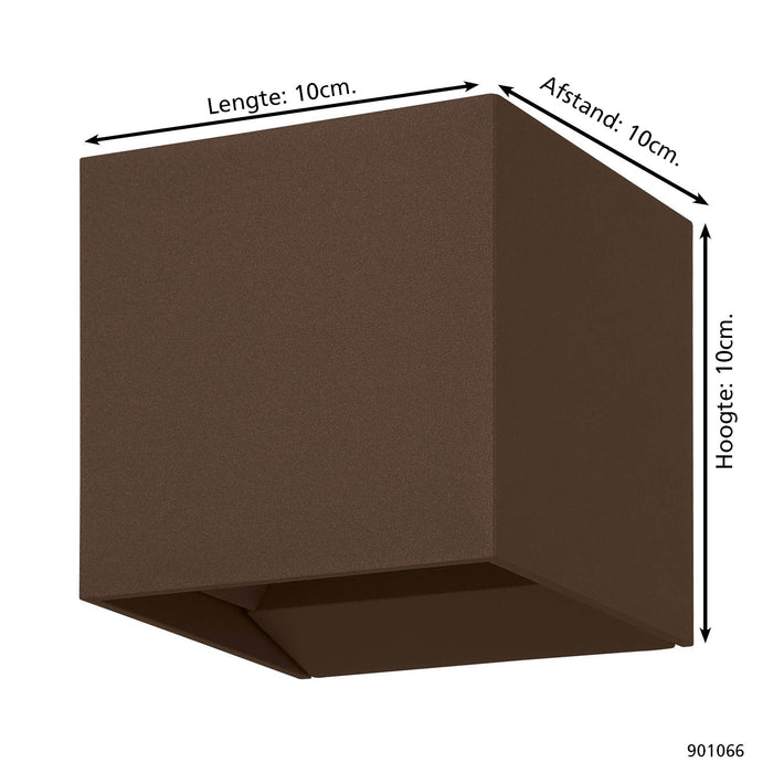 EGLO Calpino 3 Wandlamp - LED - 10 cm - Roestbruin