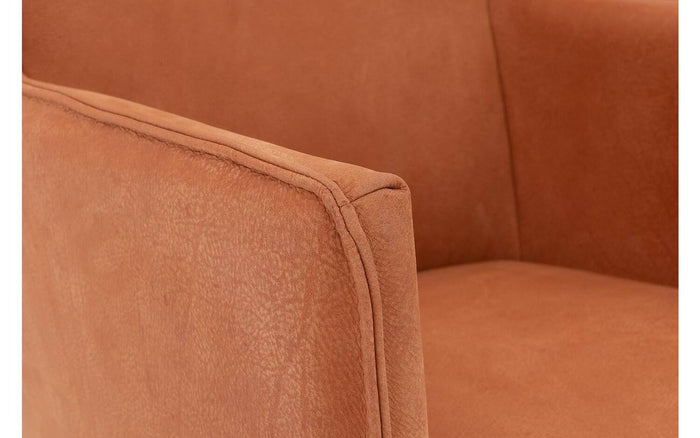 Goossens  Eetkamerstoel Leogang -  Leder met armleuning