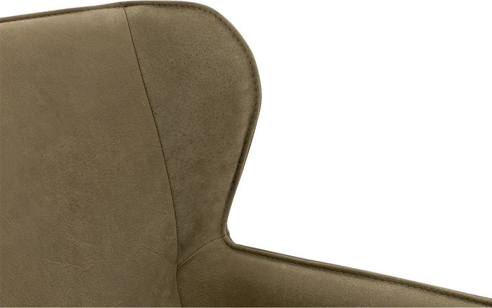 Goossens  Eetkamerstoel Leogang -  Leder met armleuning