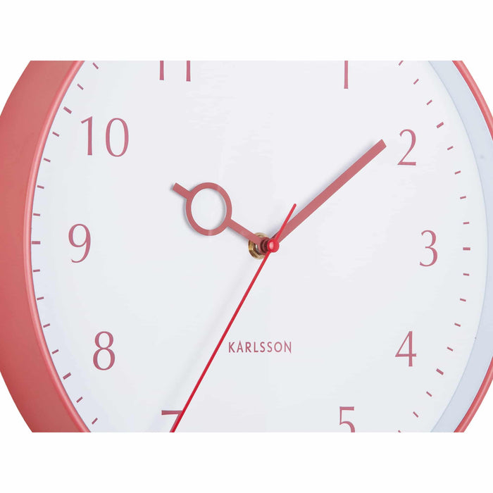 Karlsson Wandklok Loupe - Rood - Ø30cm