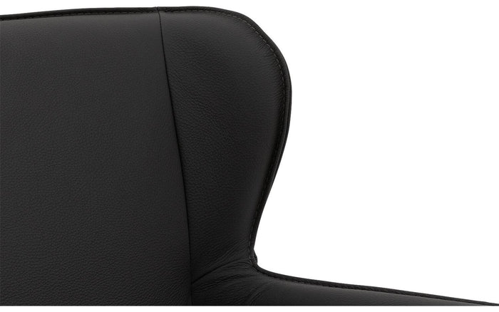 Goossens  Eetkamerstoel Leogang -  Leder met armleuning