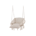 Nest outdoor Leah katoenen tuin hangstoel beige - met zitkussen