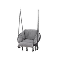 Nest outdoor Leah katoenen tuin hangstoel grijs - met zitkussen