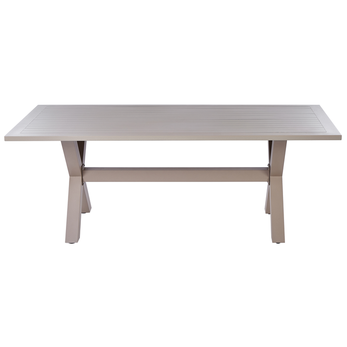 Beliani - CASCAIS - Tuintafel - Beige - 105 x 200 cm - Aluminium