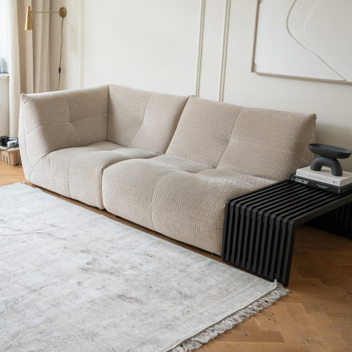 Vintage vloerkleed Smuk beige met franjes 160x230cm